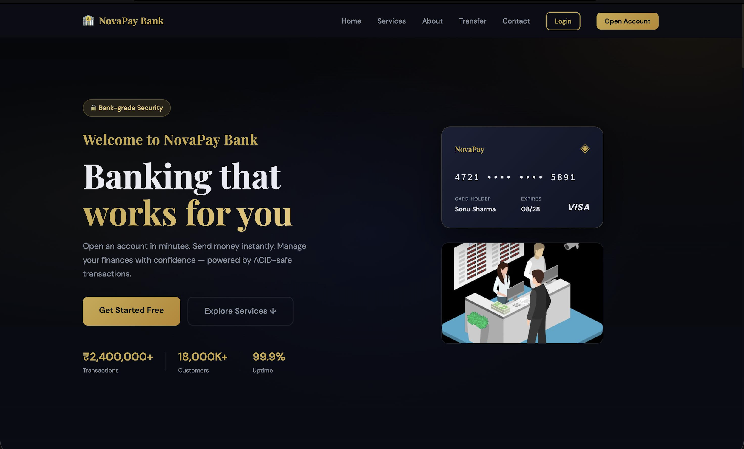 Banking Management System Internship